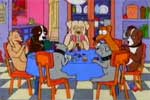 Perros jugando al p&oacute;ker